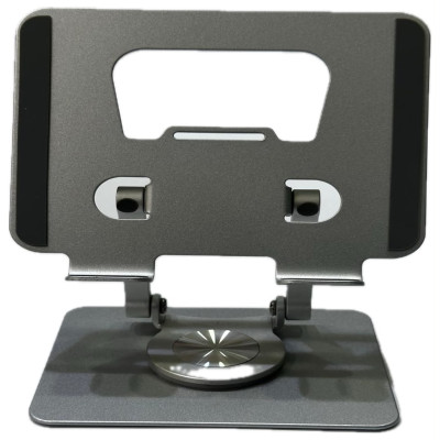 Adjustable Metal Tablet & Laptop Stand – 360° Rotating Desktop Holder
