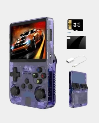 Portable Handheld Game Console with Built-In Games