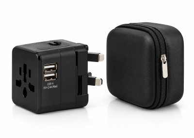 Rambler Universal Travel Adapter – 4 Global Outlet Types with 2 USB-A Ports