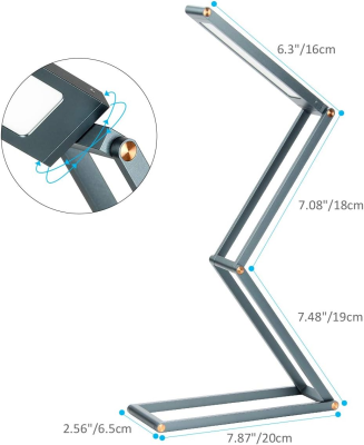 Foldable LED Desk Lamp – Rechargeable USB Table Lamp with 3 Dimmable Modes