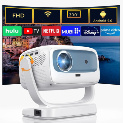 Smart Bro HT3Pro Mini Projector – HD Input, Wi-Fi, USB & HDMI